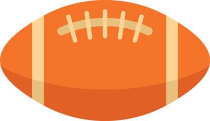 American football ball icon flat vector. Active sport. Body run isolated