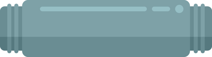 Obraz premium Pipe icon flat vector. Plumbing pipeline. Metal tube isolated