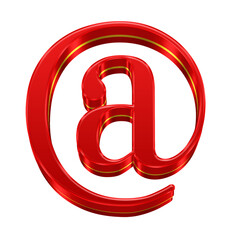 Obraz premium Red Gold 3D alphabet set, includes font or letters in uppercase and lowercase, numbers, punctuation marks, symbols, and frames. 