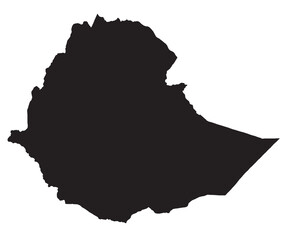 Ethiopia Silhouette Map