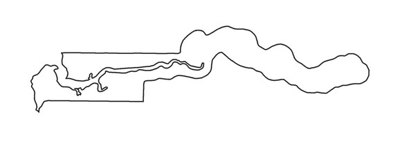 Gambia Outline Map