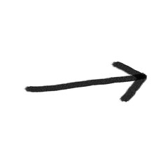 black arrow hand drawn