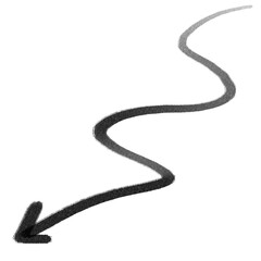 black arrow hand drawn