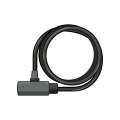 city bicycle lock cartoon. city bicycle lock sign. isolated symbol vector illustration