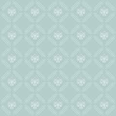 Elegant vintage white ornament in classic style. Abstract traditional light blue and white pattern with oriental elements. Classic vintage pattern