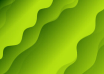 Green abstract smooth waves elegant background. Vector design