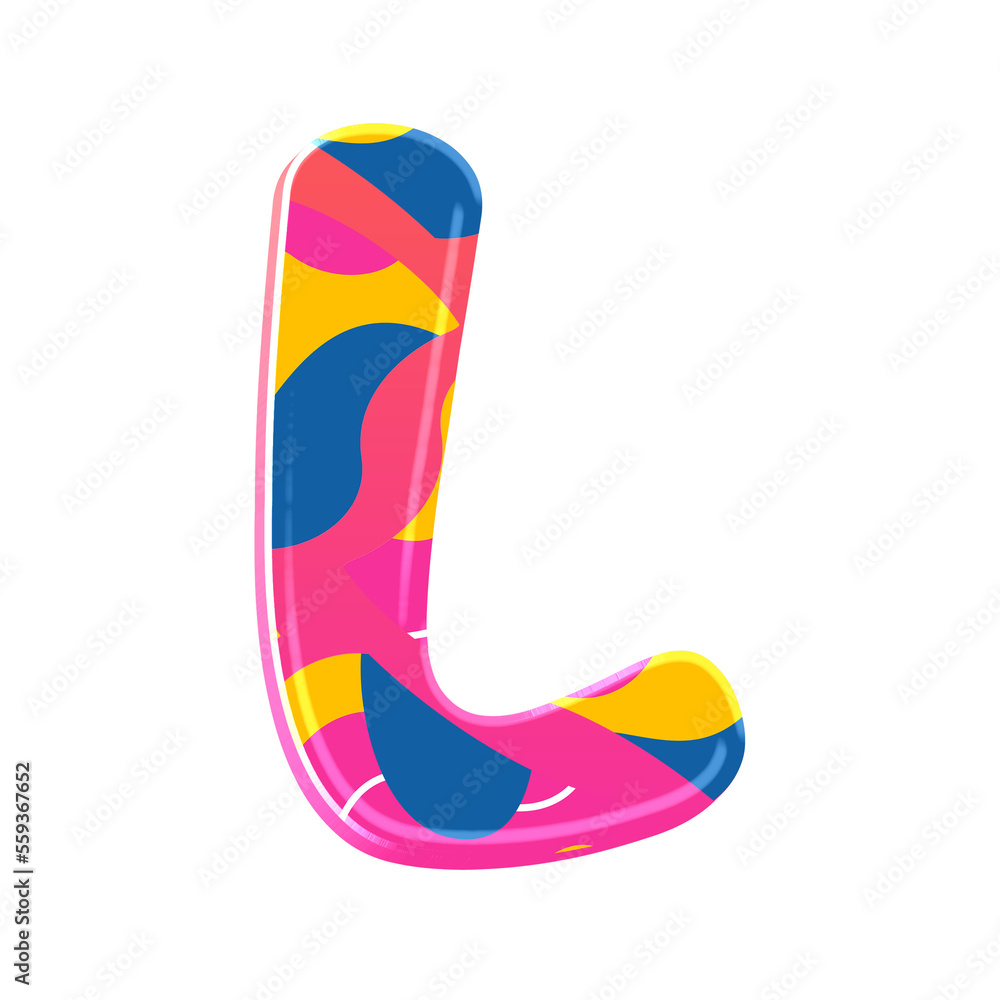 Poster colorful pink party alphabet set, includes font or letters in both uppercase and lowercase, numbers,