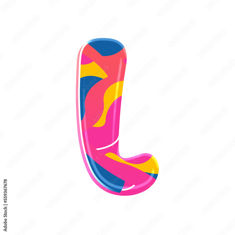 Poster colorful pink party alphabet set, includes font or letters in both uppercase and lowercase, numbers,