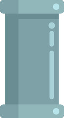 Home pipe icon flat vector. Metal tube. Tap faucet isolated