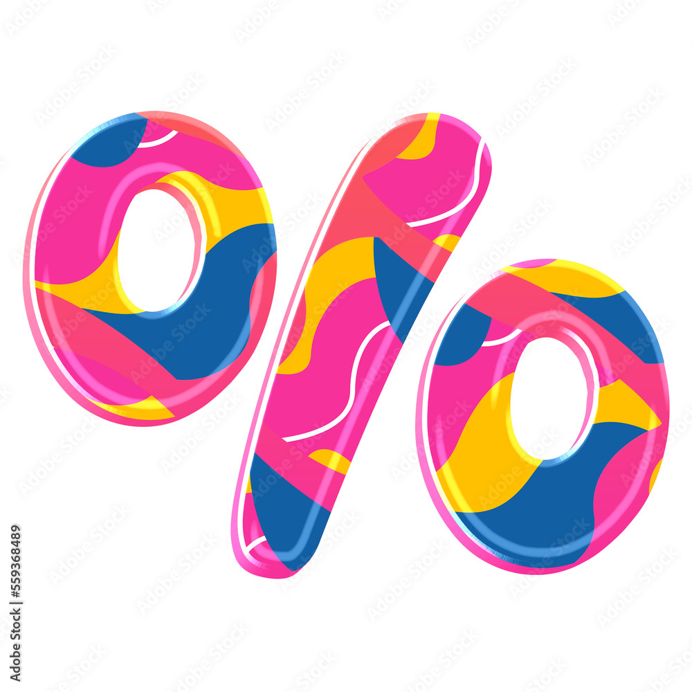 Poster colorful pink party alphabet set, includes font or letters in both uppercase and lowercase, numbers,