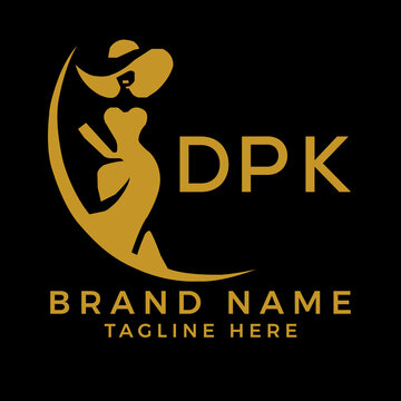DPK fashion logo. DPK  Beauty fashion house. modeling dress jewelry. DPK fashion technology  Monogram logo design for entrepreneur and best business icon. 
