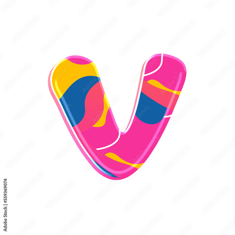 Poster colorful pink party alphabet set, includes font or letters in both uppercase and lowercase, numbers,