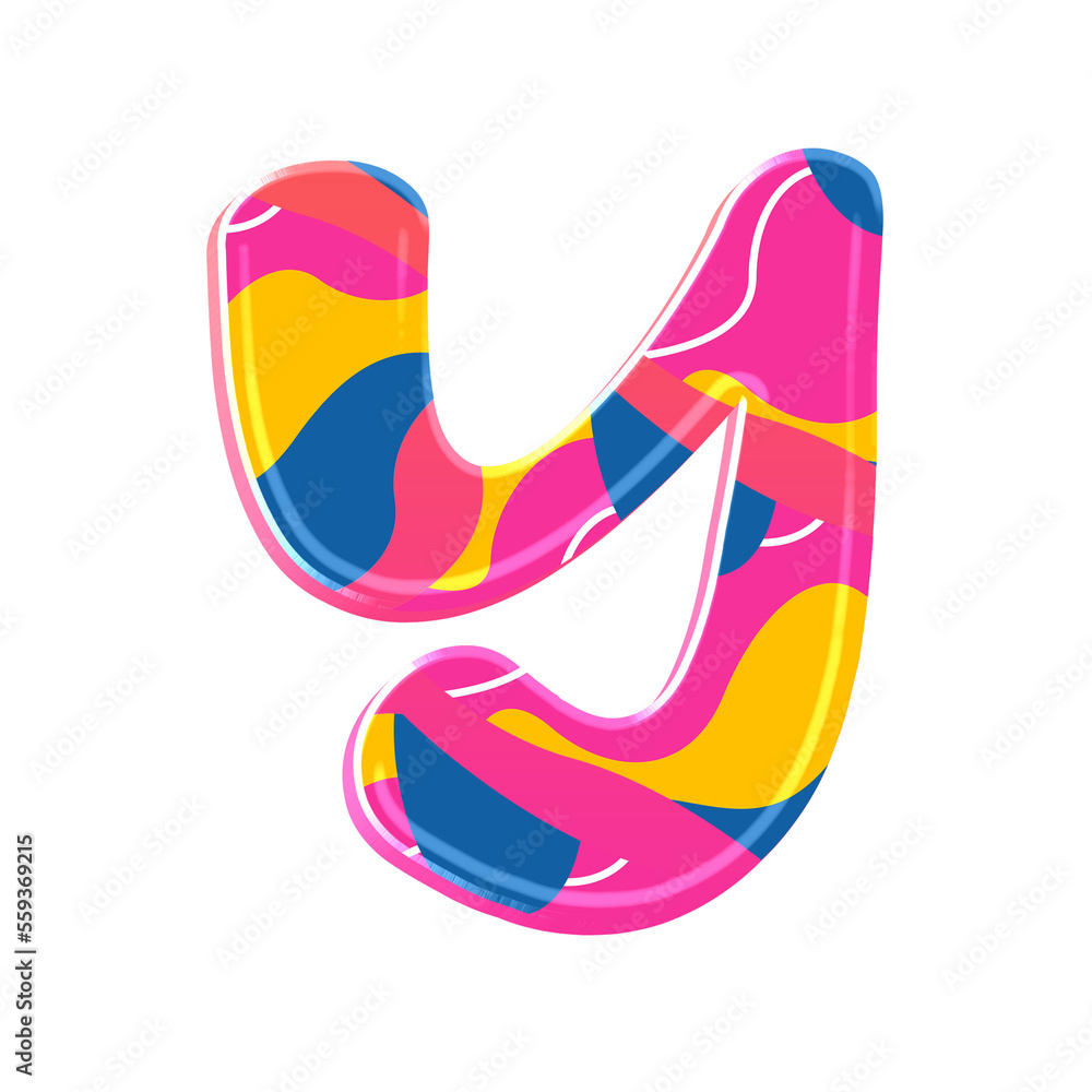Aufkleber colorful pink party alphabet set, includes font or letters in both uppercase and lowercase, numbers,