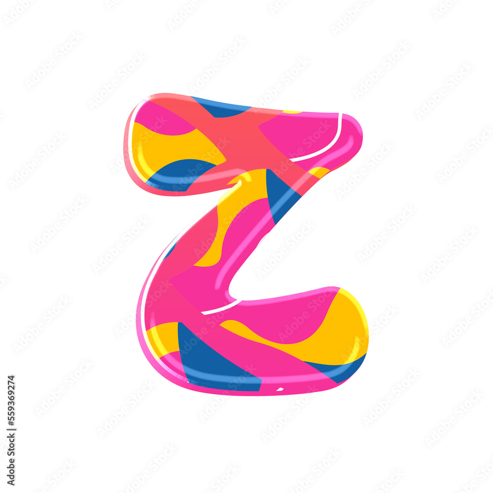 Poster colorful pink party alphabet set, includes font or letters in both uppercase and lowercase, numbers,