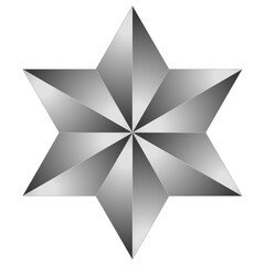 3d star on a white background