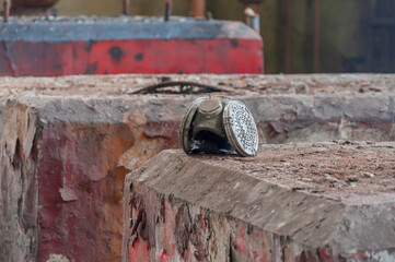 Old abandoned industrial railway boiler house in central Poland, Europe