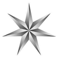 3d star on a white background