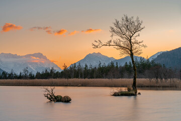 sunset on the river