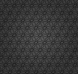 Geometric abstract hexagonal background. Geometric modern dark ornament. Seamless modern dark pattern