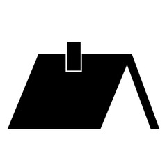 Roofs house silhouette icon, city concept template panorama, landscape vector illustration