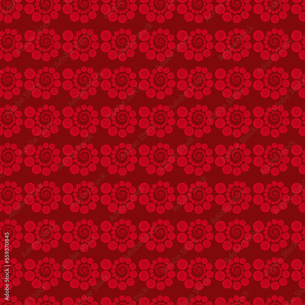 Wall mural seamless pattern with abstract red pattern on a burgundy background.