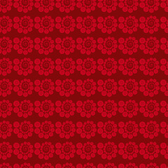 Fototapeta premium Seamless pattern with abstract red pattern on a burgundy background.