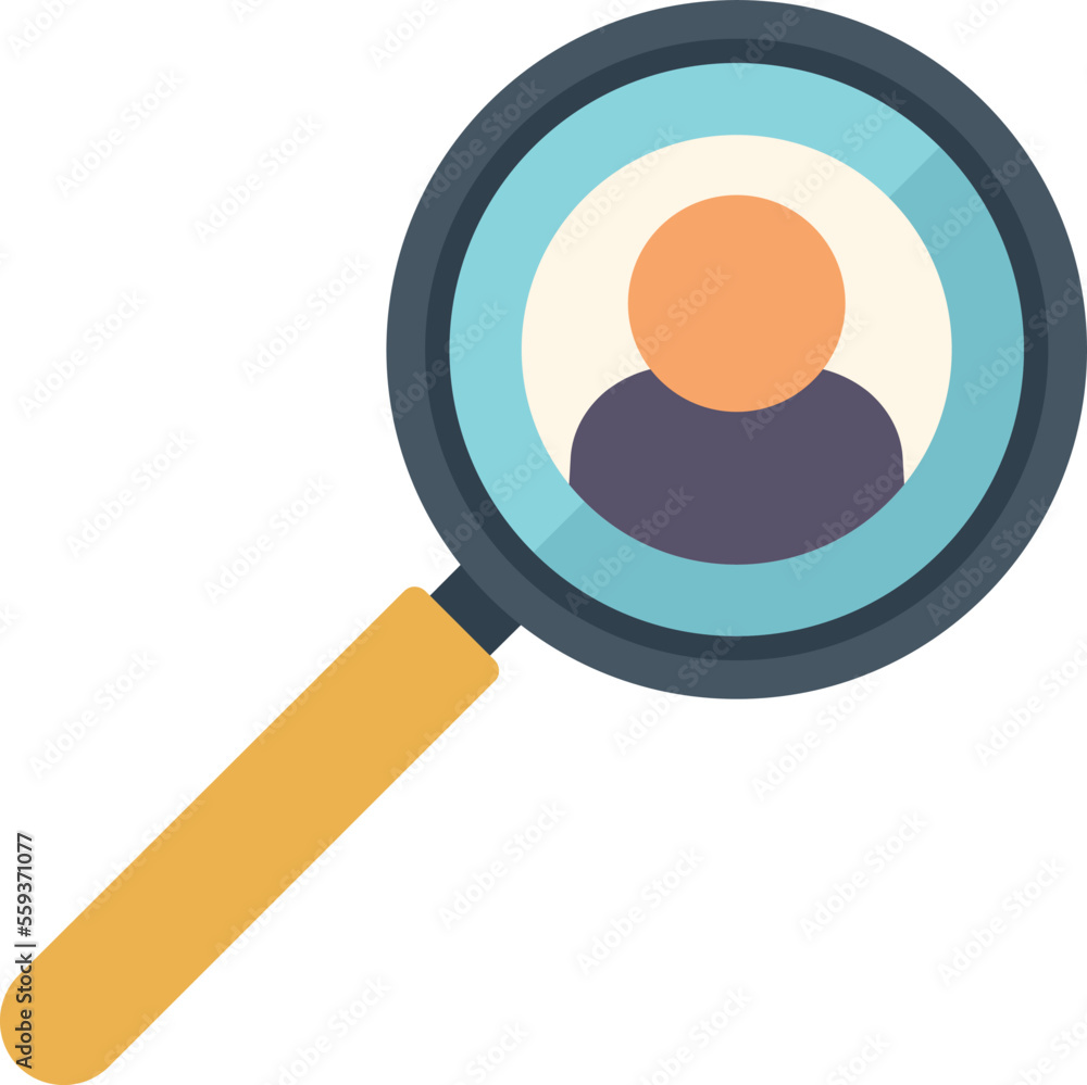 Poster search access icon flat vector. platform system. client custom isolated