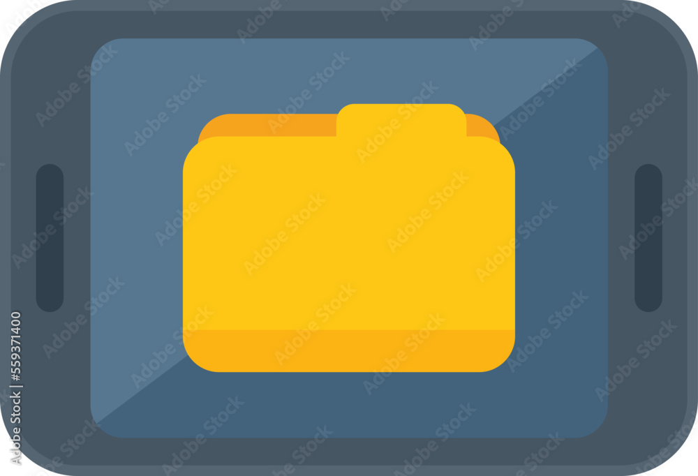 Aufkleber tablet database icon flat vector. platform system. account consumer isolated