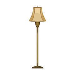 light floor lamp cartoon. light floor lamp sign. isolated symbol vector illustration