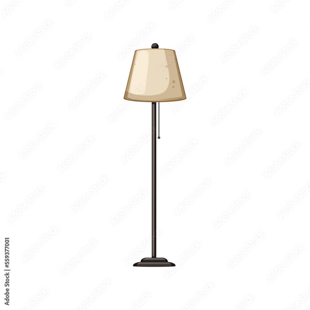Poster object floor lamp cartoon. object floor lamp sign. isolated symbol vector illustration