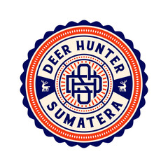 Fototapeta Monogram Initial Letter DHS HDS SHD Logo Design. Business Initial Icon Vector. Vintage Badge Emblem Style obraz