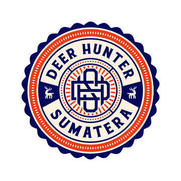 Monogram Initial Letter DHS HDS SHD Logo Design. Business Initial Icon Vector. Vintage Badge Emblem Style