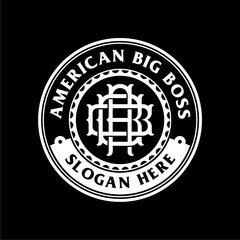 Monogram Initial Letter ABB BBA BAB Logo Design. Business Initial Icon Vector. Vintage Badge Emblem Style