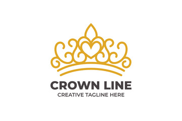 Gold Crown Jewelry Mascot Logo