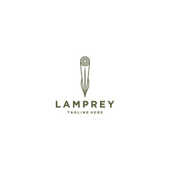 Lamprey sea logo design template