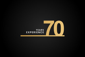 70 years experience or Best 70 years experienced vector illustration. Logos 70 years experience. Suitable for marketing logos related to 70 years of experience in the business or industry.