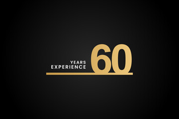 60 years experience or Best 60 years experienced vector illustration. Logos 60 years experience. Suitable for marketing logos related to 60 years of experience in the business or industry. - obrazy, fototapety, plakaty