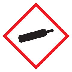 GHS symbol for gas under pressure vector illustration