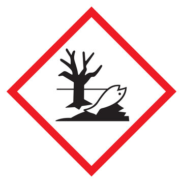 GHS Hazard symbol for the aquatic environment vector illustration