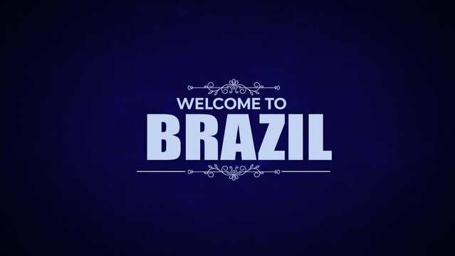 Welcome to Brazil logo animation video, Welcome Brazil to monogram motion graphics video, Brazil animated hologram