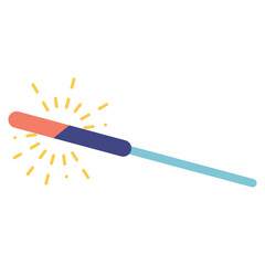 sparkler stick illustration