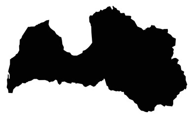 Latvia Silhouette Map - 559390030