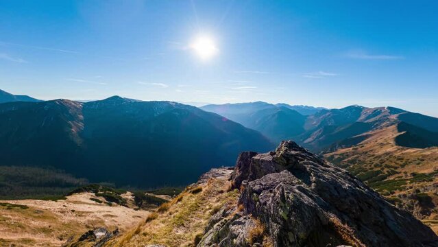 Time Lapse, winter mountains covered with snow. Mountains Time Lapse. Timelapse of snowy tatra mountains. Tatra Mountains Time lapse. Kasprowy Wierch. 