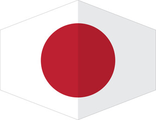 Japan flag background with cloth texture.Japan Flag vector illustration eps10.