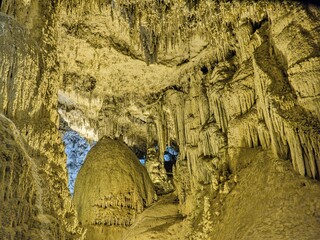 neptun cave in limestone rock of capo caccia in sardinia © luciezr