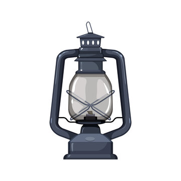 metal kerosene lamp cartoon. metal kerosene lamp sign. isolated symbol vector illustration