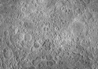 Surface of the moon in space