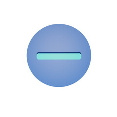 minus button icon 3D