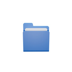 blue folder icon 3D