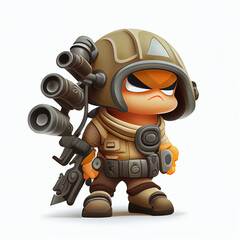 Cartoon character design with computer generated.